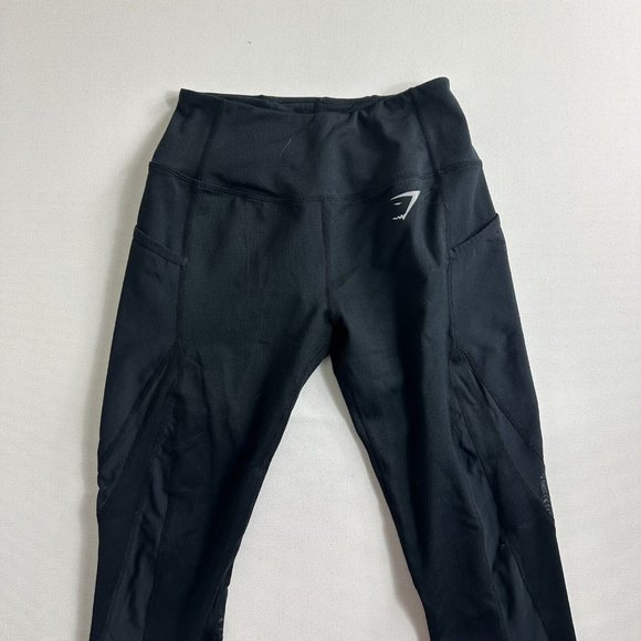 Gymshark Energy Seamless‎ High Waisted Leggings Black Size Small Full Length Gym - Picture 3 of 9